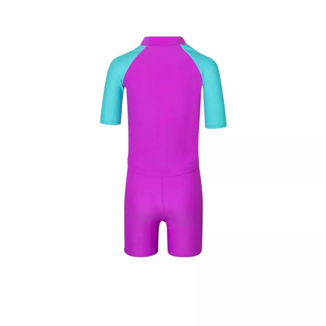 Infant Girls' Learn to Swim Sun Protection Top & Short Pink, No Color, large image number 2