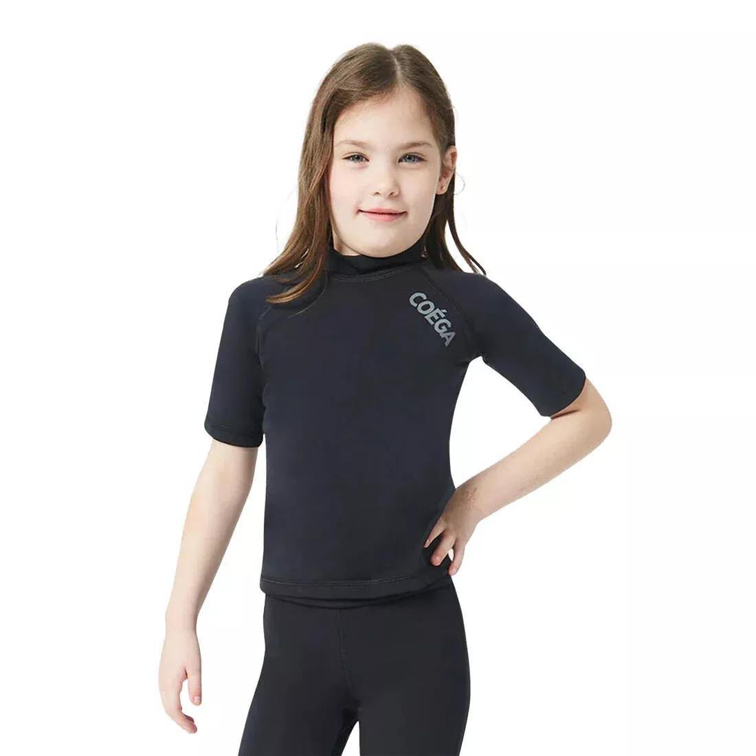 Kids Girls Rash Guard - Short Sleeve, 5462_000, medium