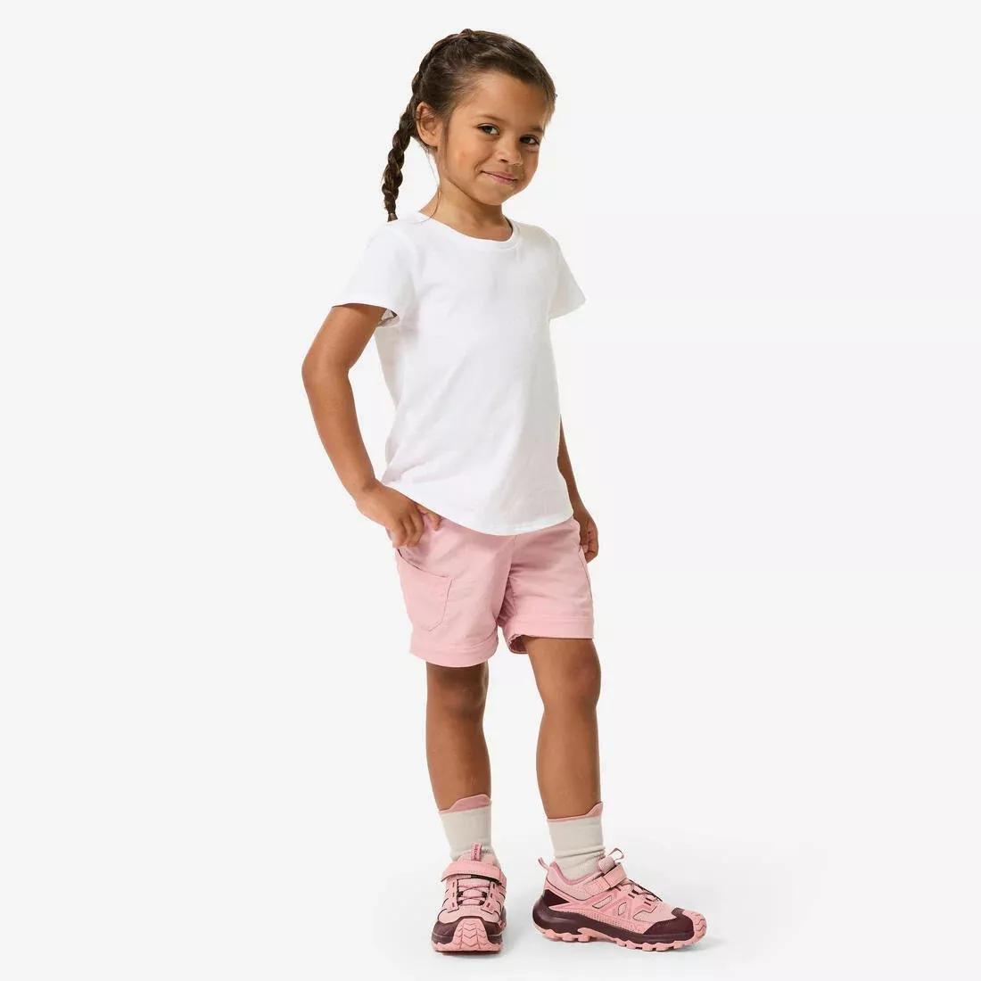 Modular Hiking Pants MH500 Kid For Kids Aged 2-6 Years, Pink, No Color, medium