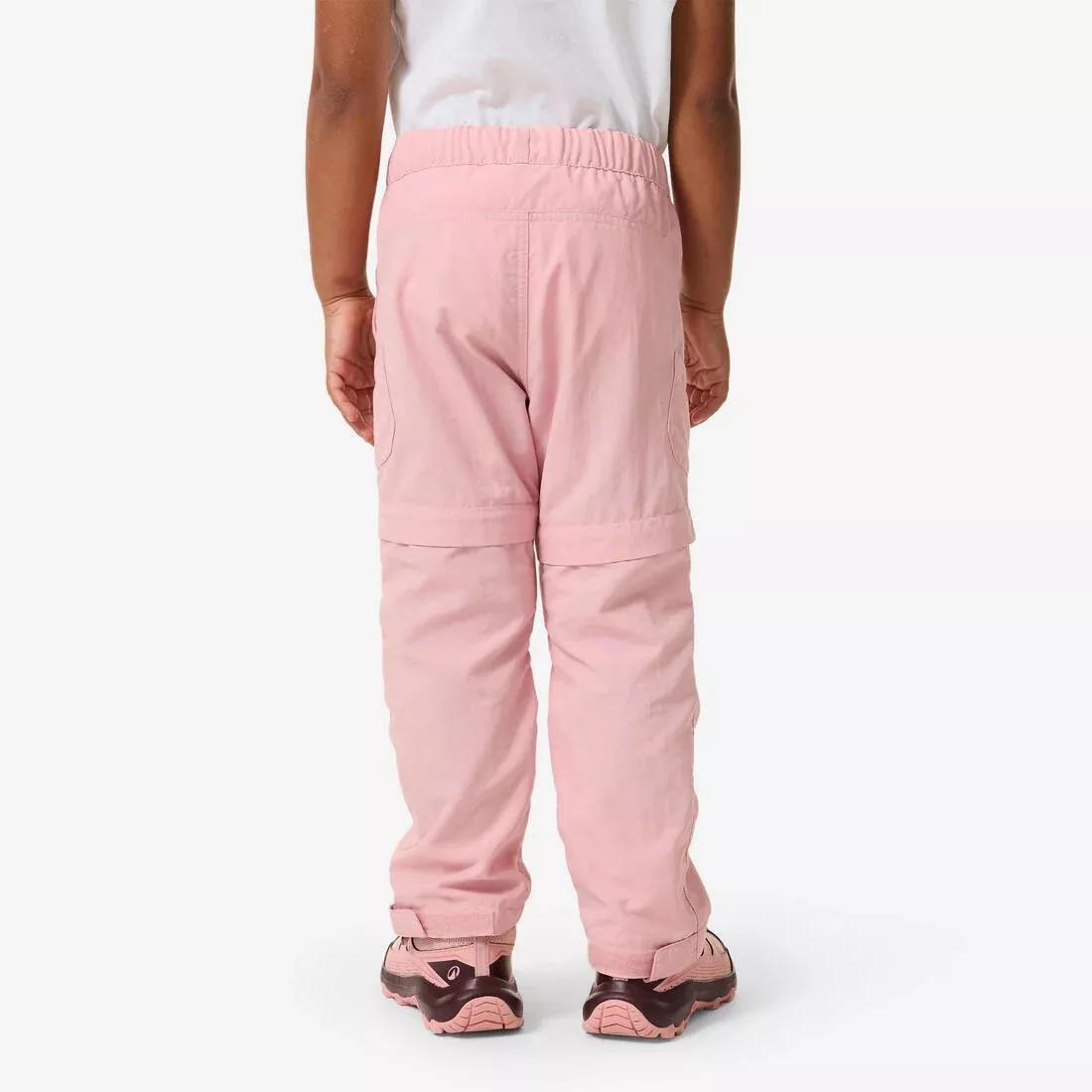 Modular Hiking Pants MH500 Kid For Kids Aged 2-6 Years, Pink, No Color, large image number 3