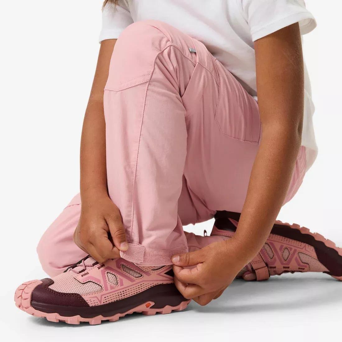 Modular Hiking Pants MH500 Kid For Kids Aged 2-6 Years, Pink, No Color, large image number 5