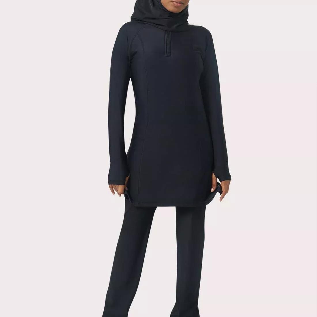 Ladies Modest Swim Suit with Zip- Three Piece Set, 5462_000, large image number 0