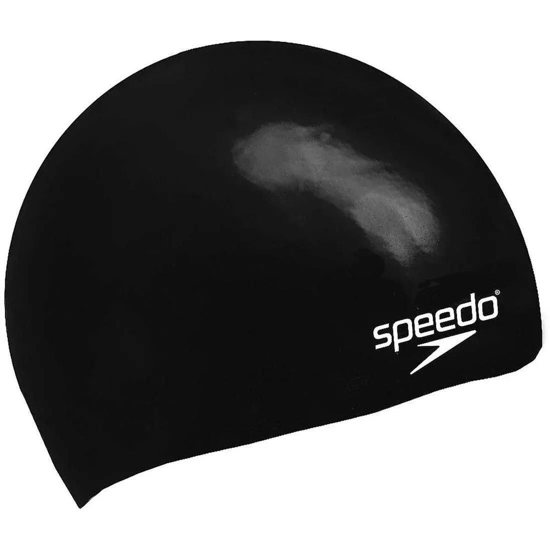 Junior Moulded Silicone Cap, Black, No Color, large image number 0