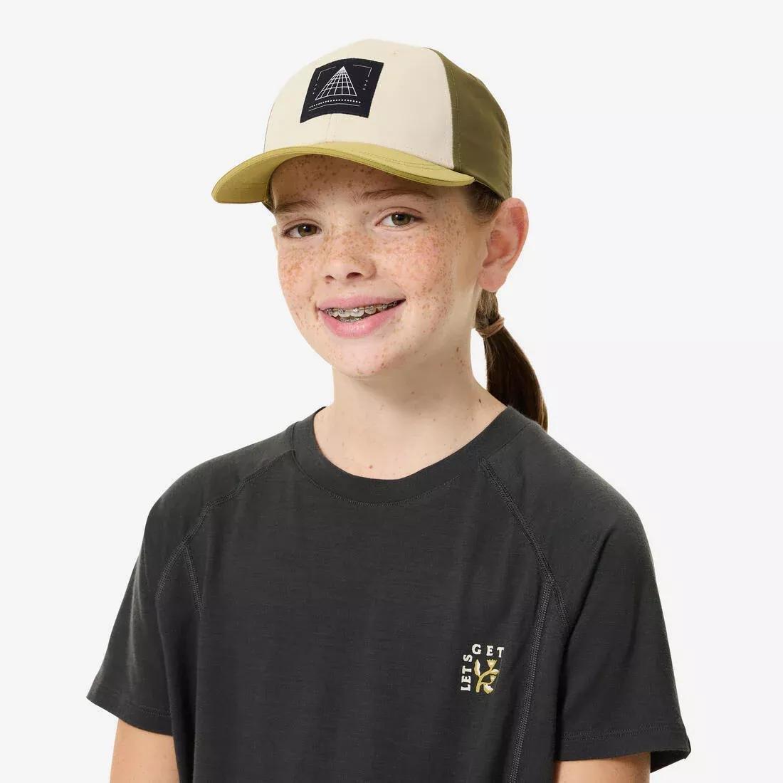 Kids Unisex Hiking Cap - MH100 7-15 Years, Beige, No Color, large image number 8
