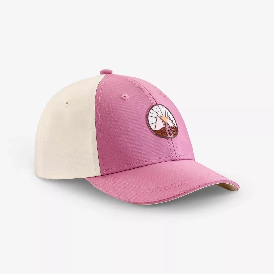 Kids Unisex Hiking Cap - MH100 - 7 - 15 Years, Beige, No Color, medium