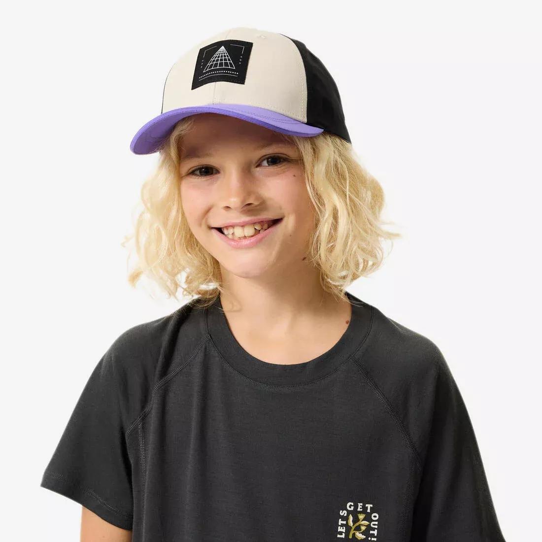 Kids Unisex Hiking Cap - MH100 - 7 - 15 Years, Beige, No Color, large image number 6