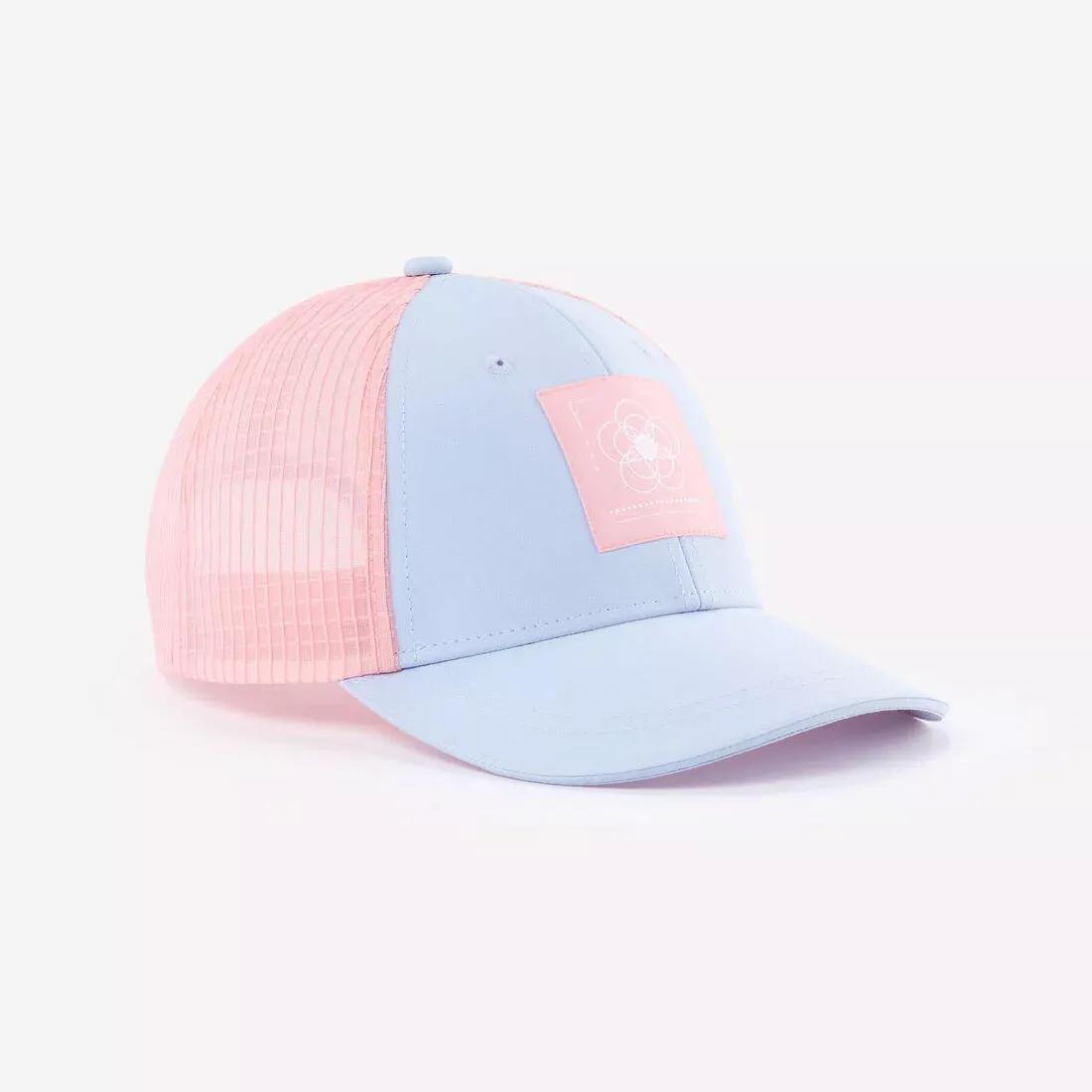 Kids Unisex Trucker Hiking Cap - MH100 - 7-15 Years, Beige, No Color, large image number 3