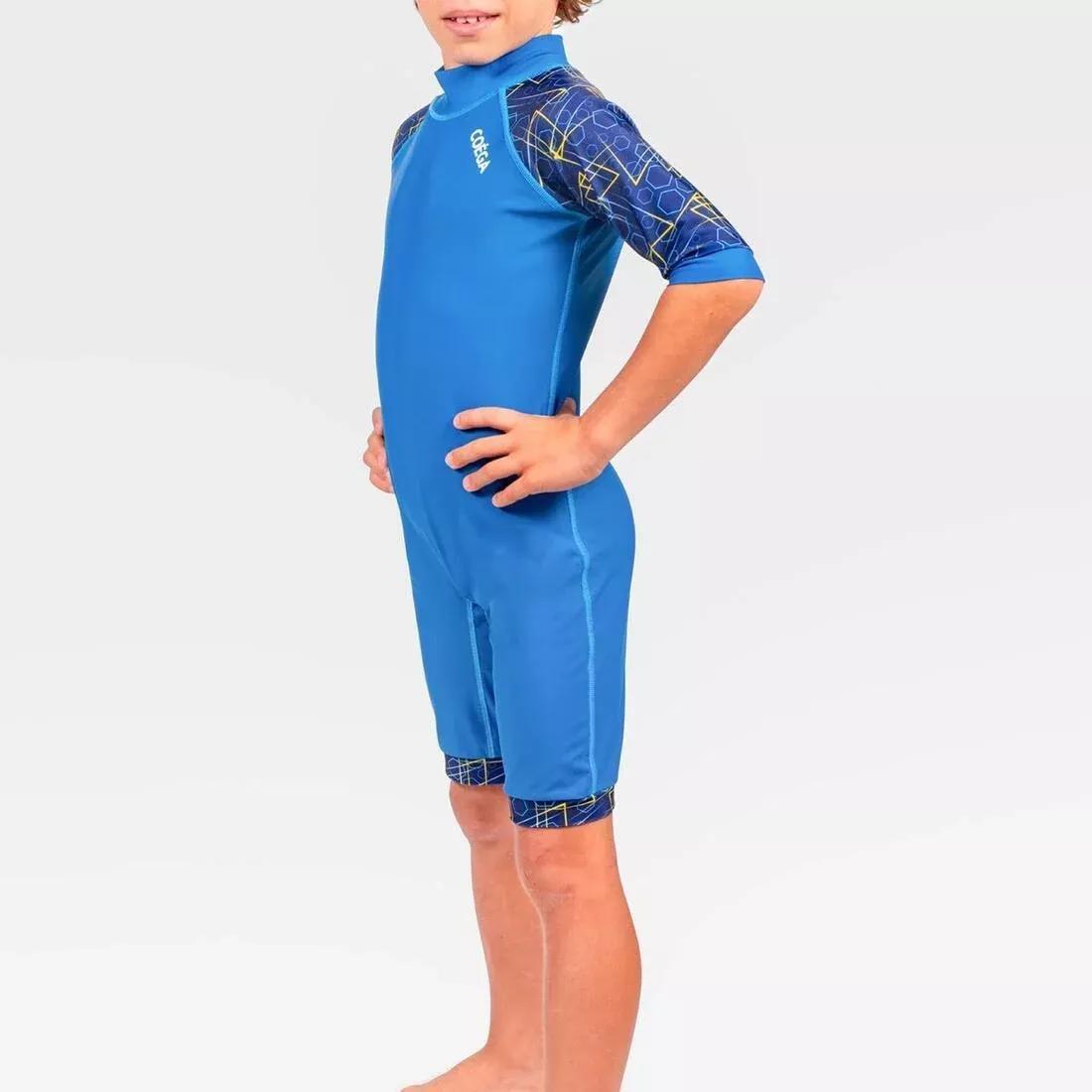 Kids Boys Swim Suit - One Piece, Blue, No Color, large image number 2