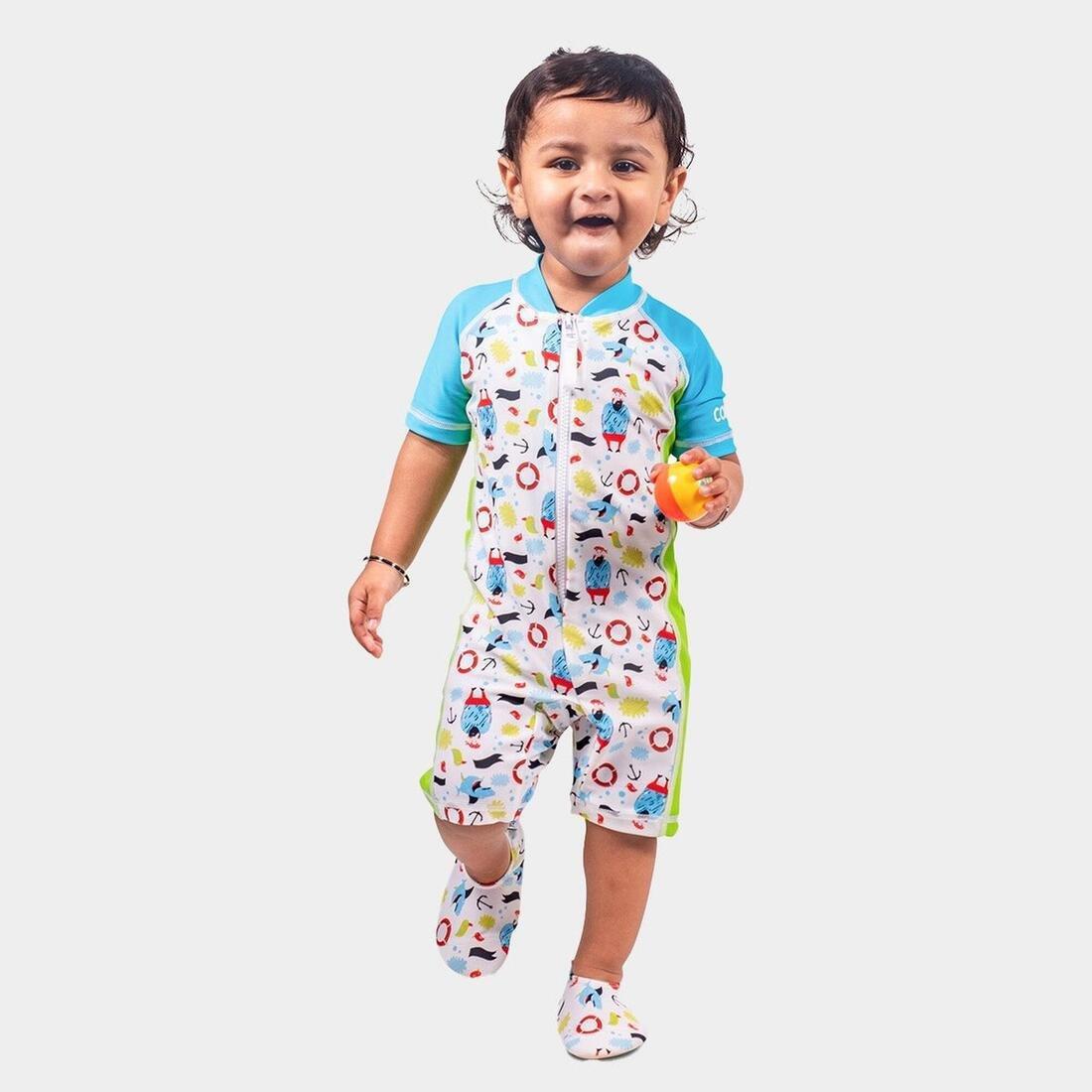 Kids Boys Swim Suit - One Piece, Blue, No Color, large image number 0