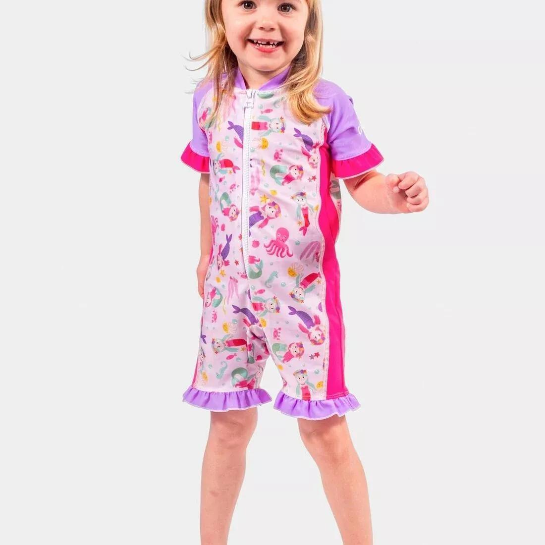 Kids Girls Swim Suit - One Piece, Pink, No Color, large image number 0