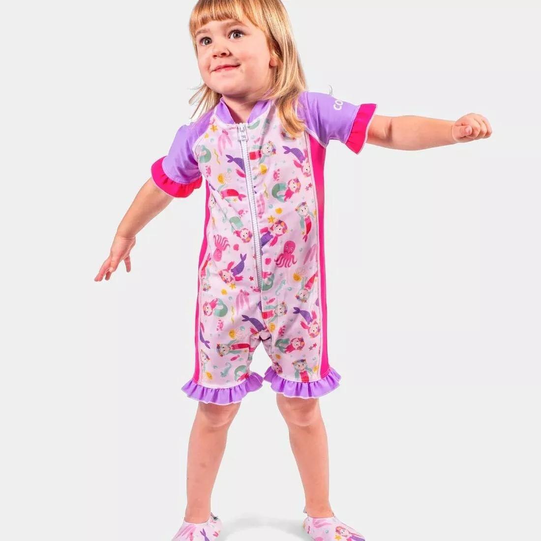 Kids Girls Swim Suit - One Piece, Pink, No Color, large image number 1