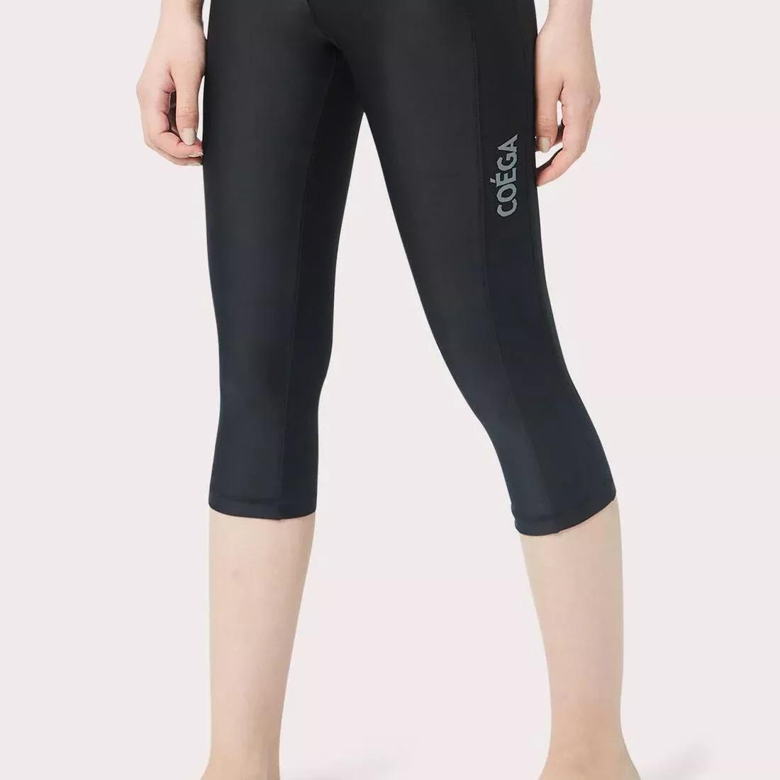 Kids Girls  Youth Swim Tights - 3/4 length, Black, , large image number 0