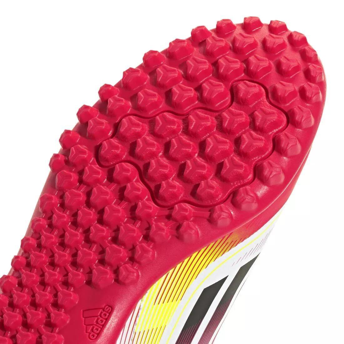 Unisex F50 Club Hook-and-Loop Turf Boots Kids, White, No Color, large image number 3