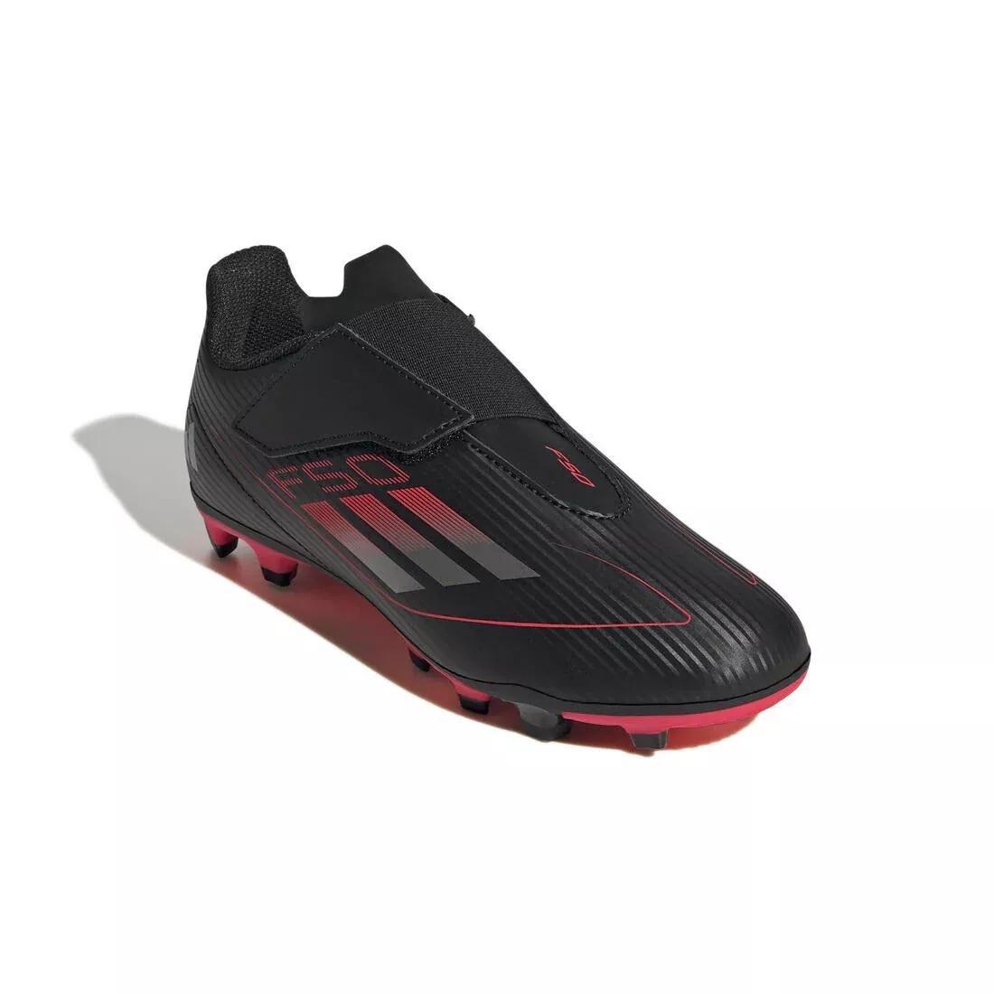 Unisex Kids F50 Club Hook-and-Loop Firm/Multi-Ground Boots, No Color, large image number 1