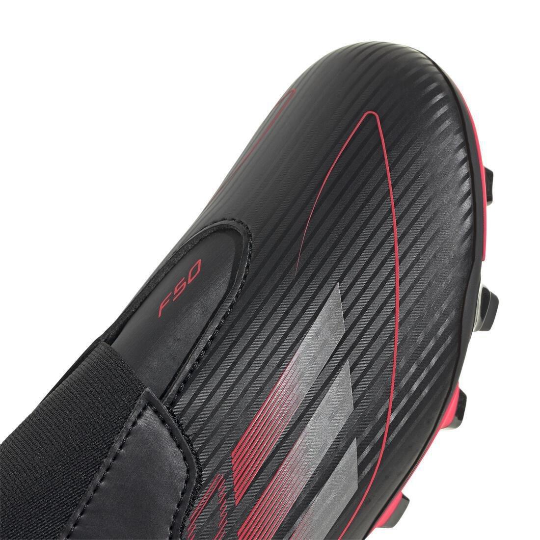 Unisex Kids F50 Club Hook-and-Loop Firm/Multi-Ground Boots, No Color, large image number 2
