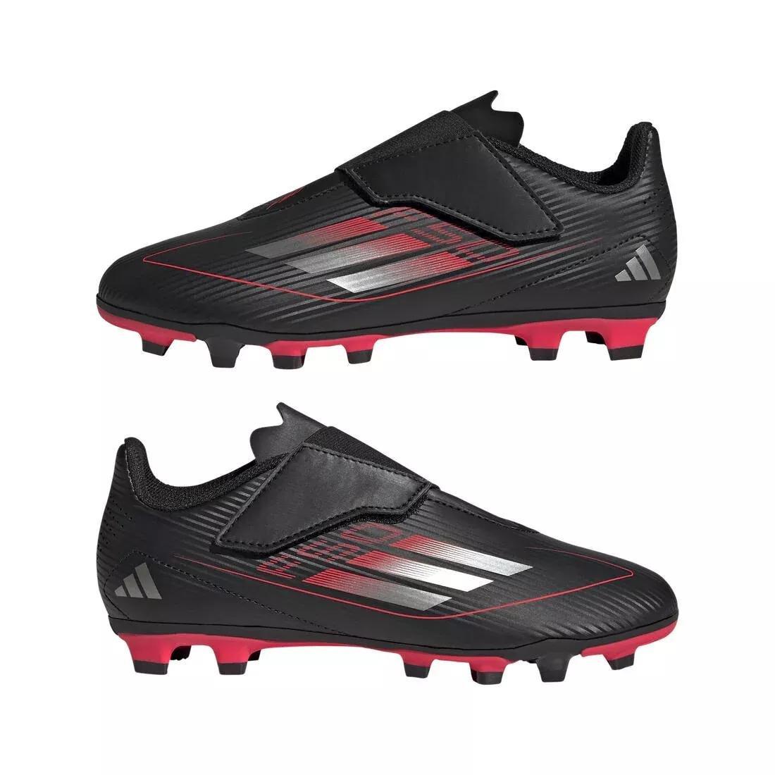 Unisex Kids F50 Club Hook-and-Loop Firm/Multi-Ground Boots, No Color, large image number 5