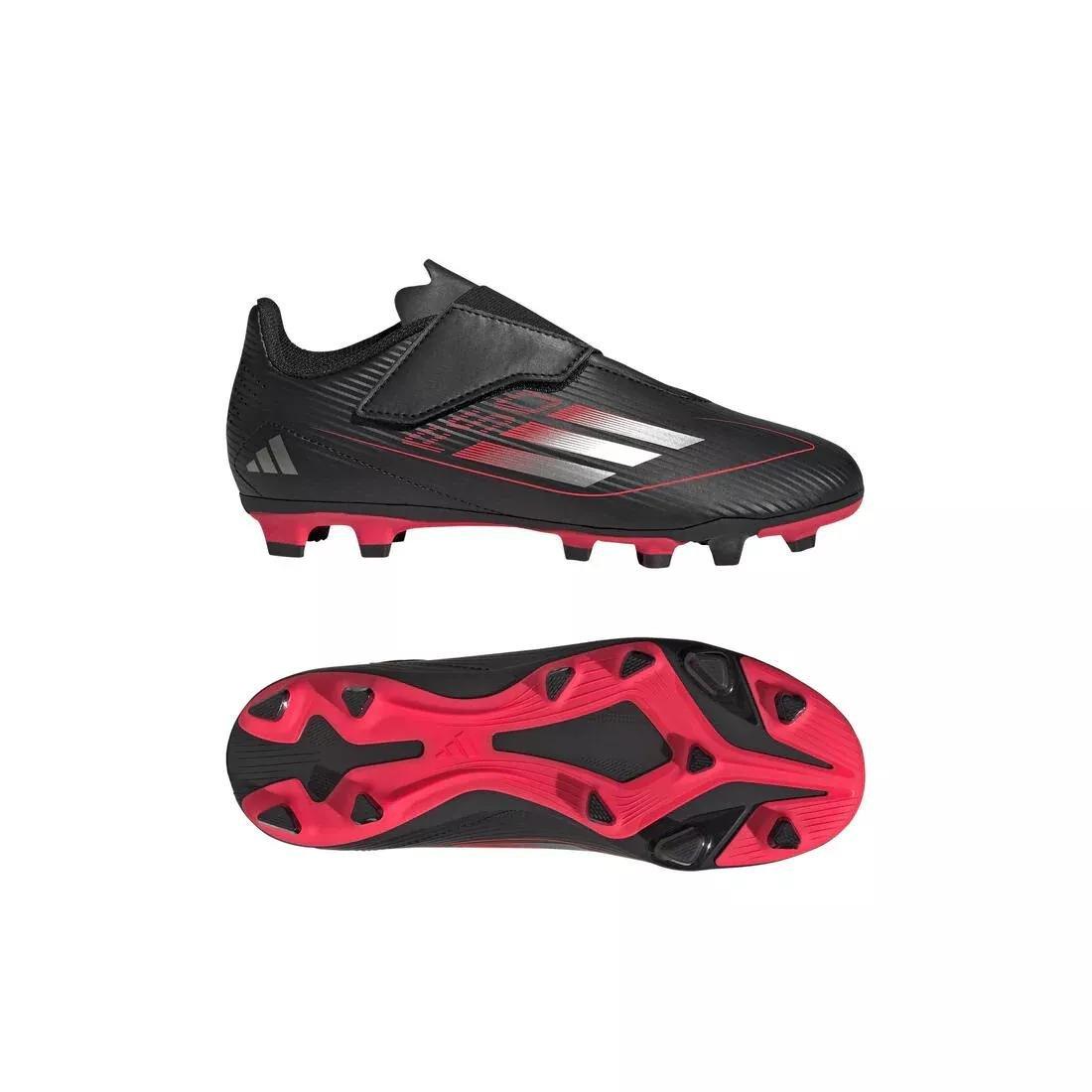 Unisex Kids F50 Club Hook-and-Loop Firm/Multi-Ground Boots, No Color, large image number 6