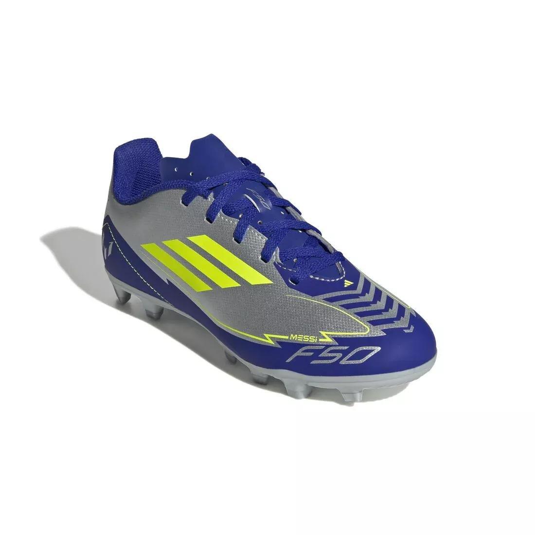 Unisex Kids F50 Club Messi Firm/Multi-Ground Boots, No Color, large image number 2