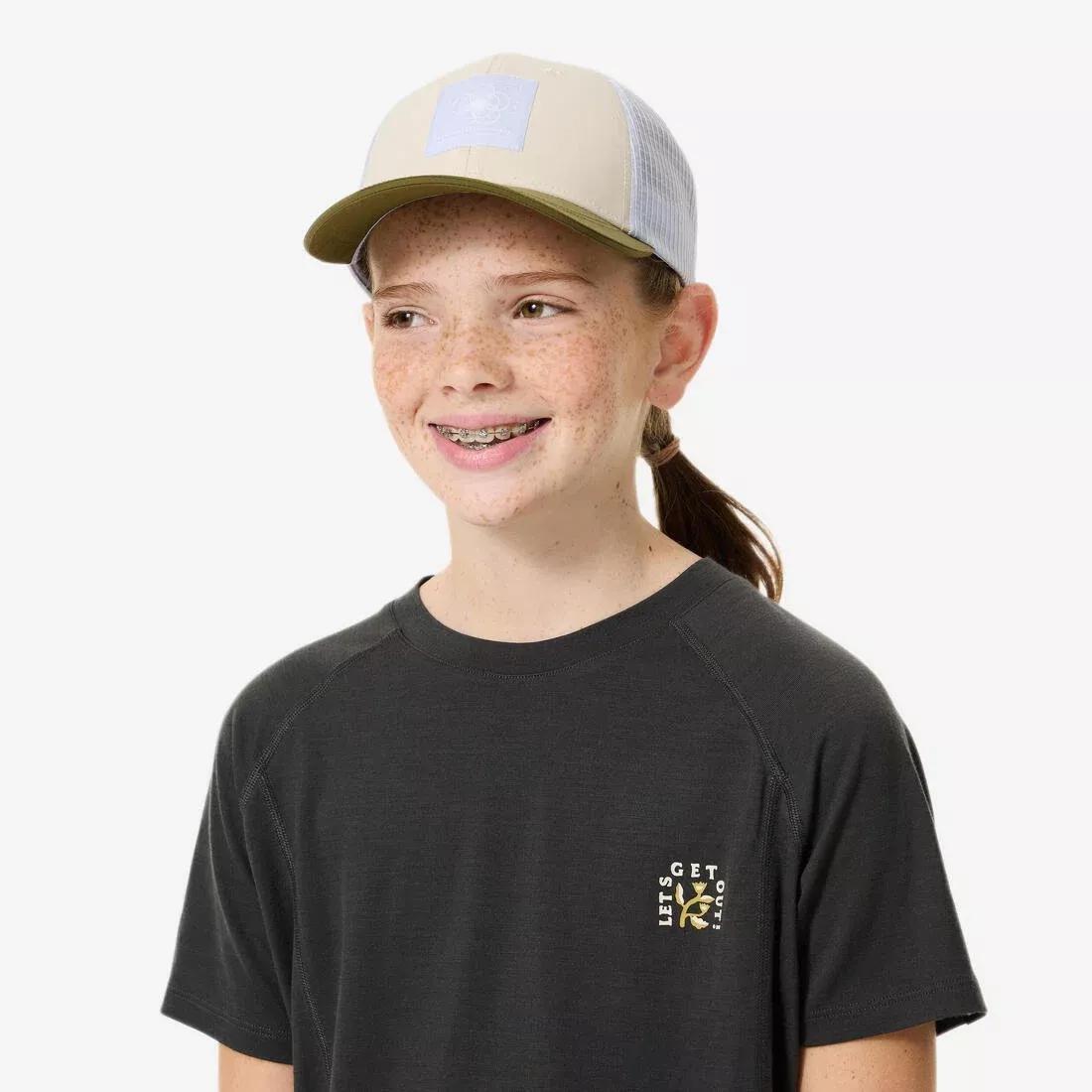 Kids Trucker Hiking Cap - MH100 - 7-15 Years, Purple, No Color, large image number 5
