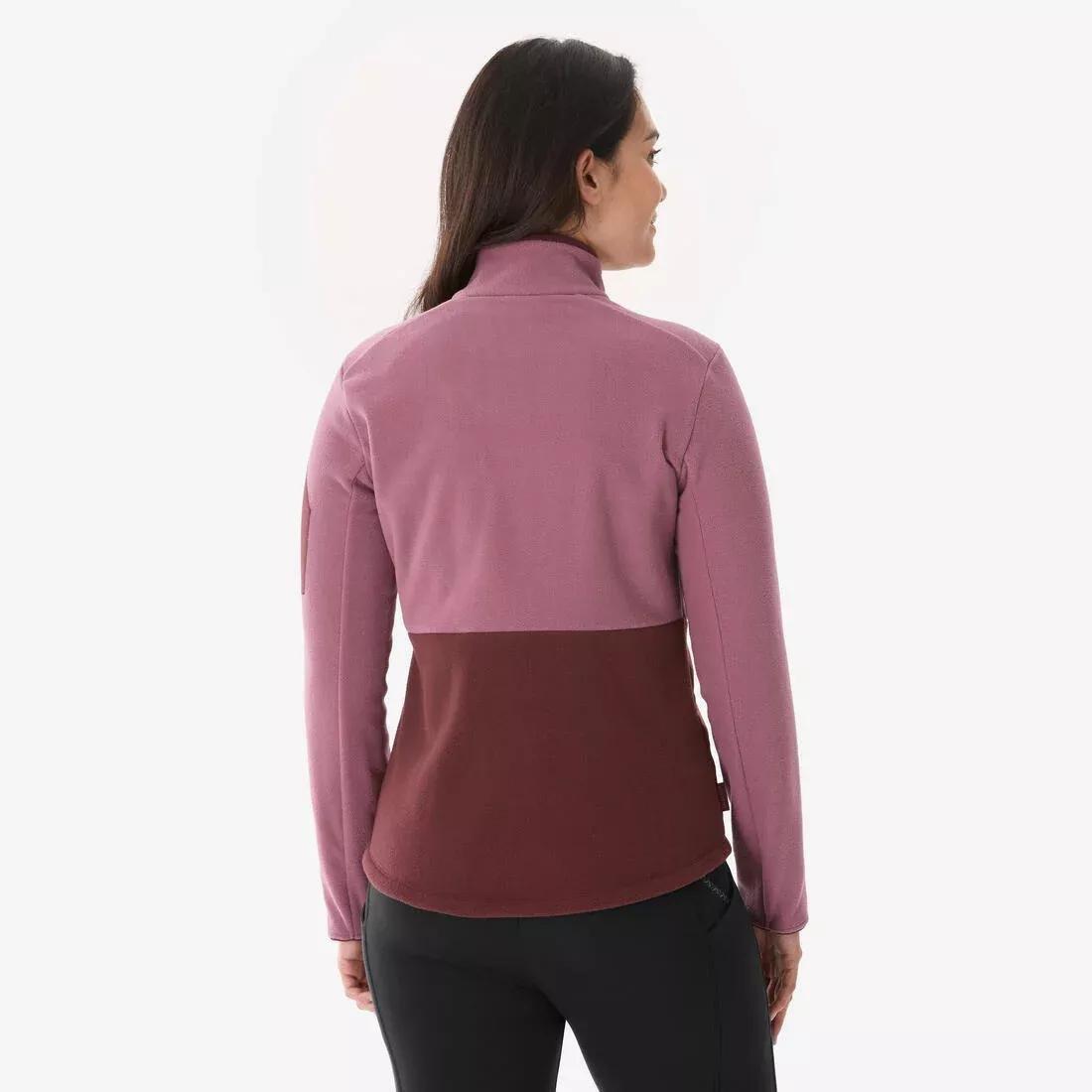 Women Hiking Fleece Jacket - MH500 Full-Zip, Purple, No Color, large image number 3
