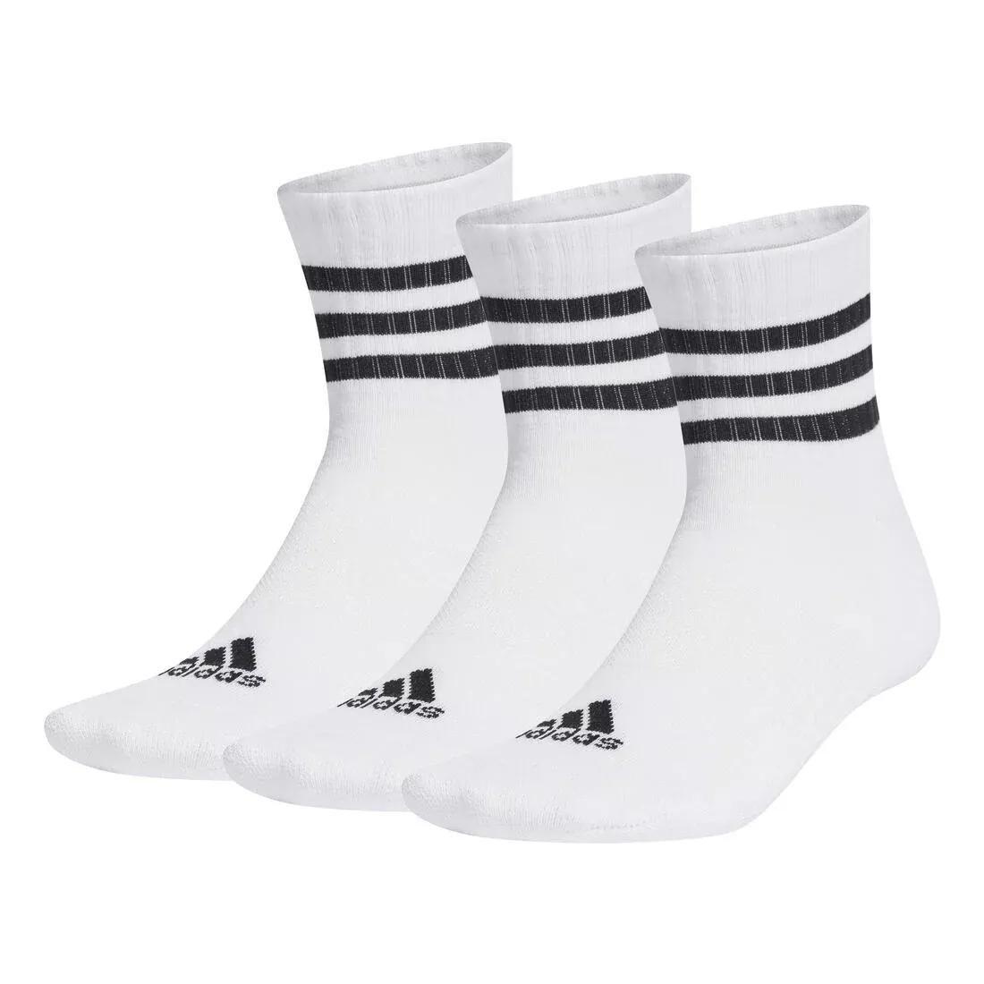 Unisex 3-Stripes Cushioned Sportswear Low-Cut Socks 3 Pairs, No Color, medium