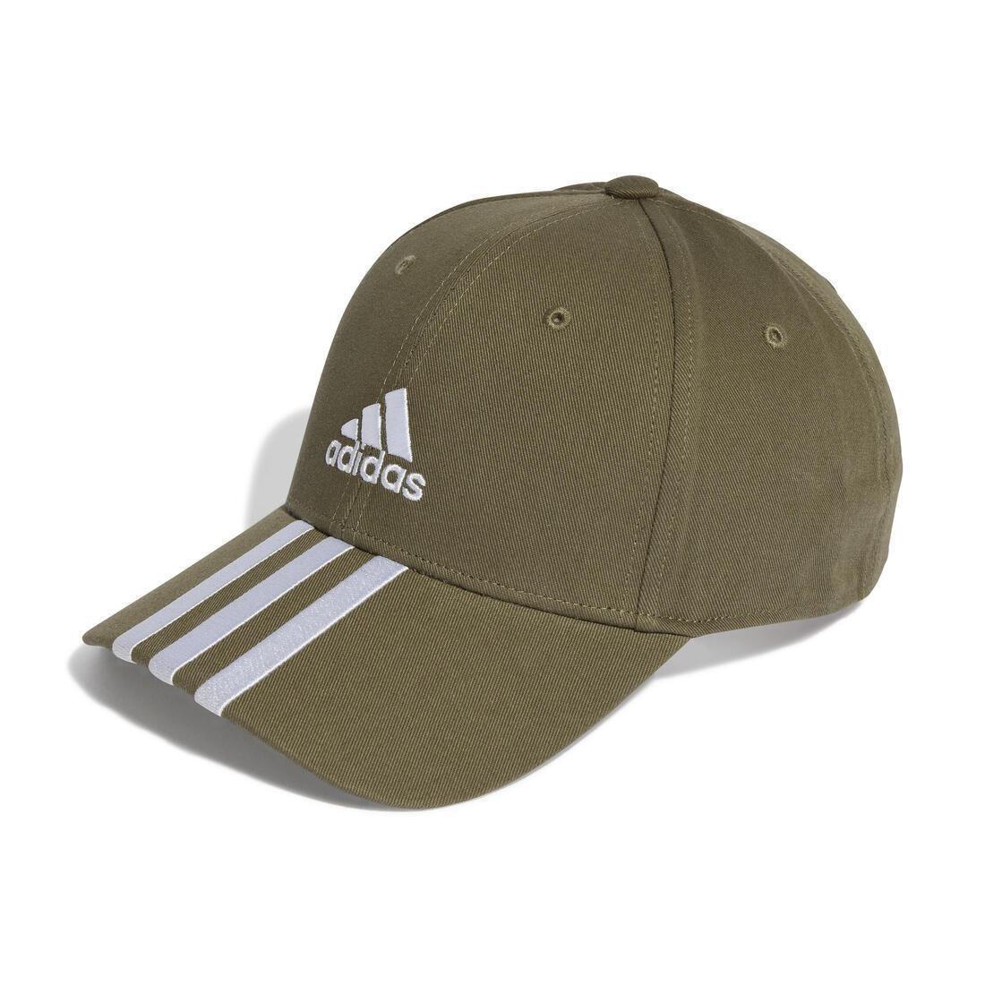 Unisex 3-Stripes Cotton Twill Baseball CaP, No Color, large image number 0