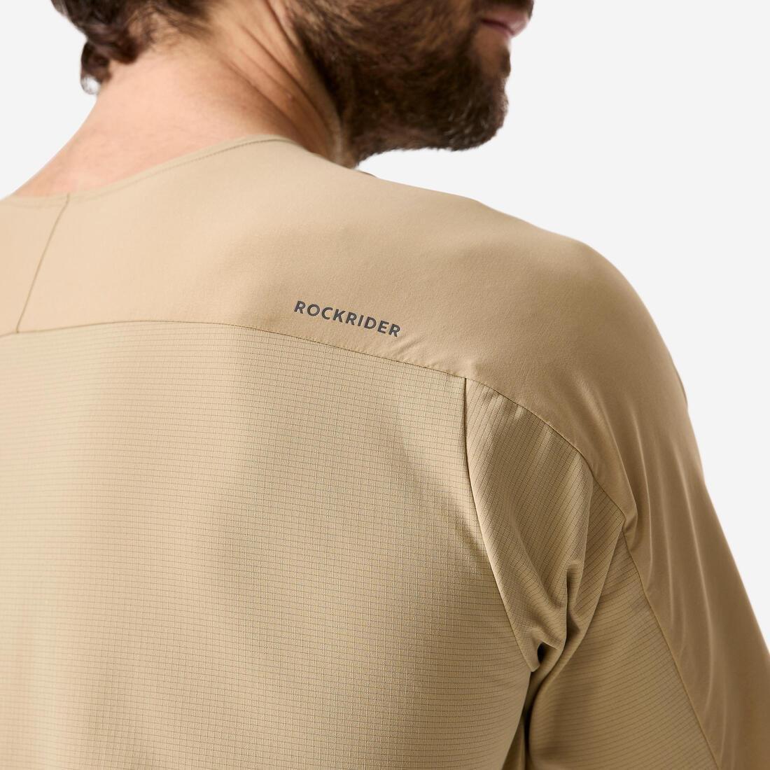 Breathable short - sleeved mountain bike jersey - 500, Beige, No Color, large image number 4