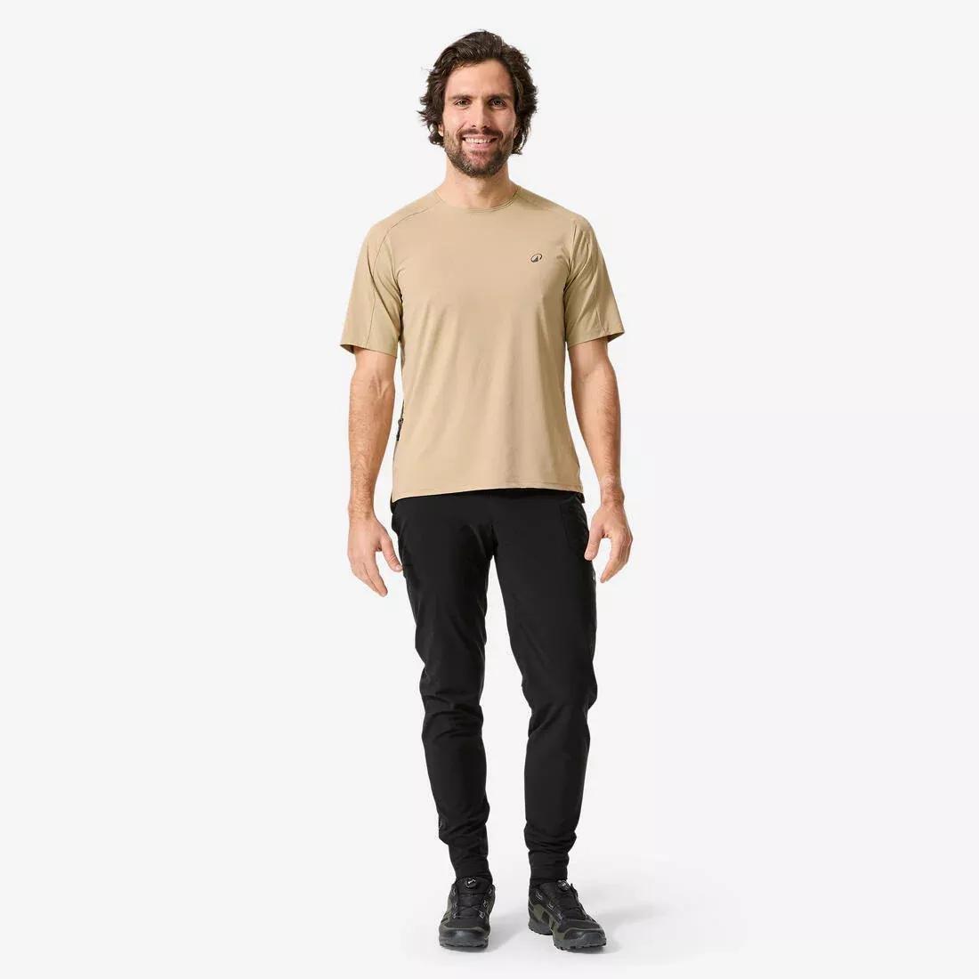 Breathable short - sleeved mountain bike jersey - 500, Beige, No Color, large image number 6