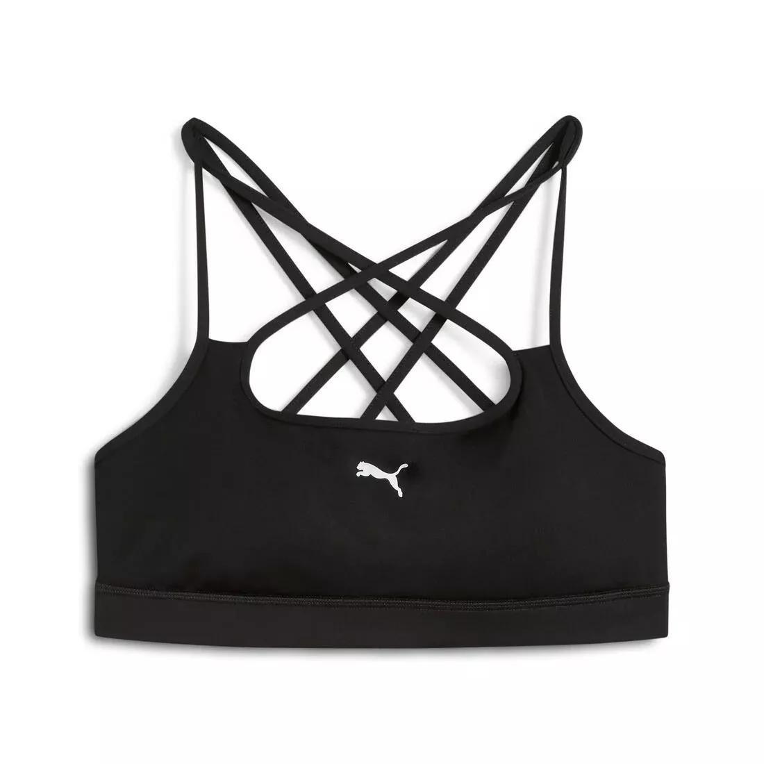 Womens Move Strappy Medium Support Bra, No Color, large image number 0