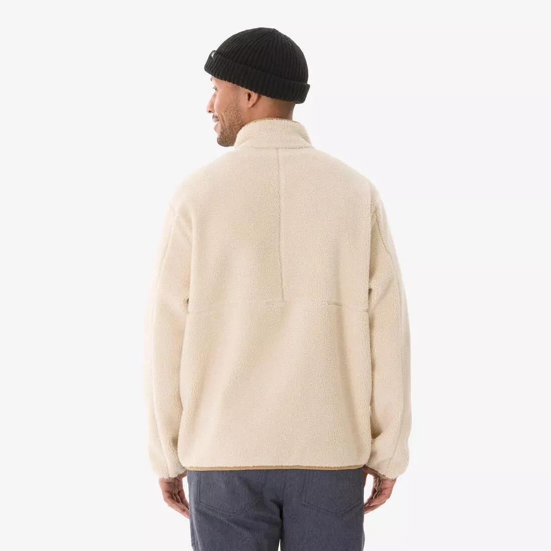 Men Hiking Fleece, Sherpa - MH500, Beige, No Color, large image number 2