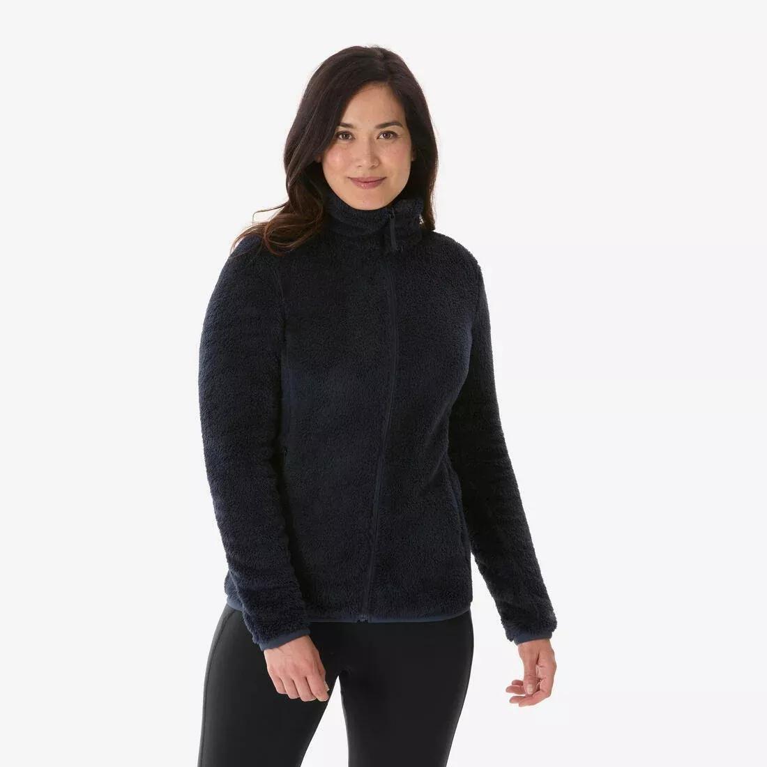 Women Warm Hiking Fleece - MH500, Blue, No Color, medium