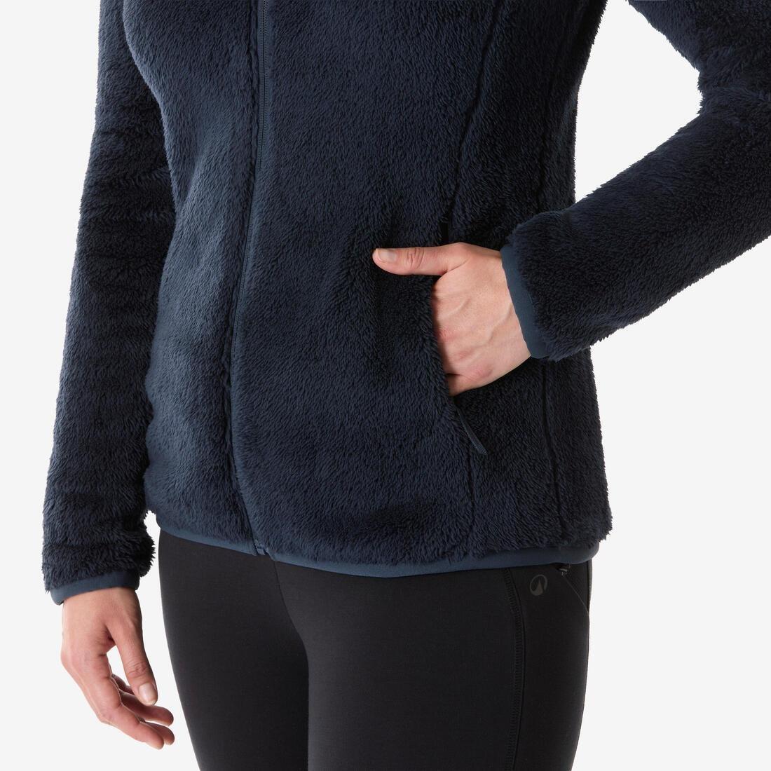 Women Warm Hiking Fleece - MH500, Blue, No Color, large image number 3