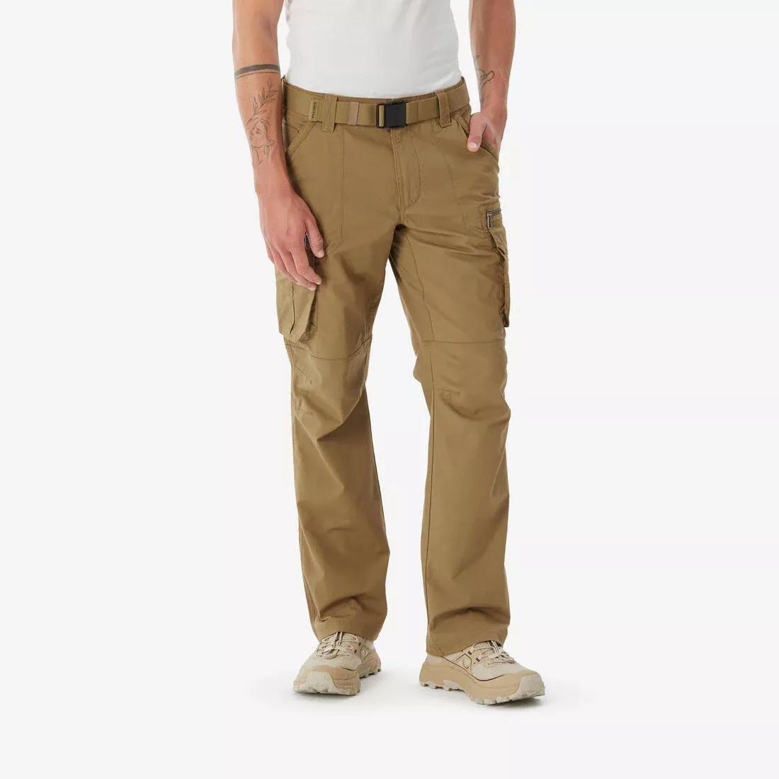 Men Hiking Pants - NH500 Cargo, Brown, No Color, large image number 0
