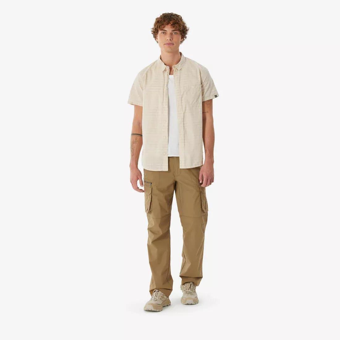 Men Hiking Pants - NH500 Cargo, Brown, No Color, large image number 3