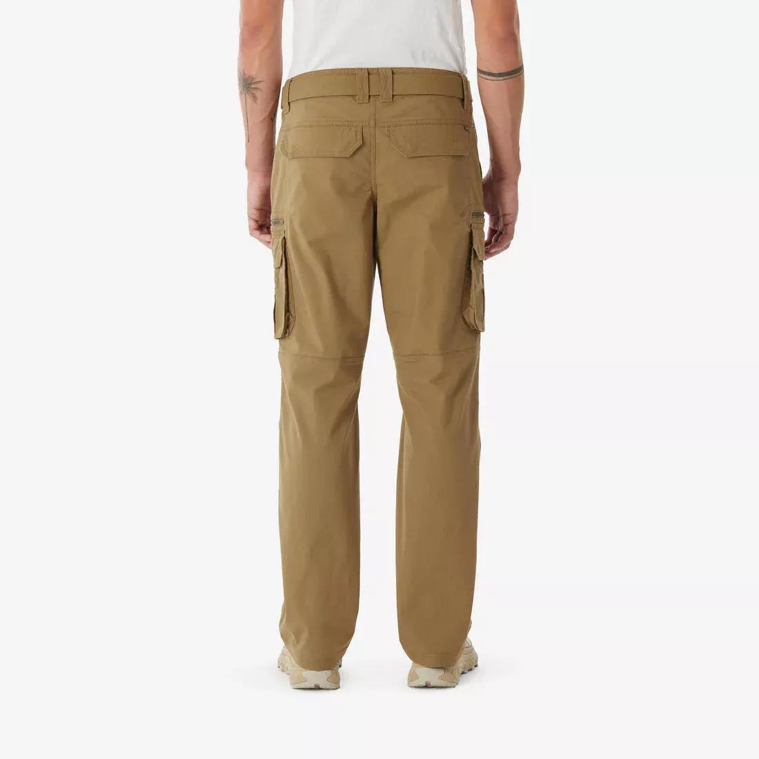 Men Hiking Pants - NH500 Cargo, Brown, No Color, large image number 4