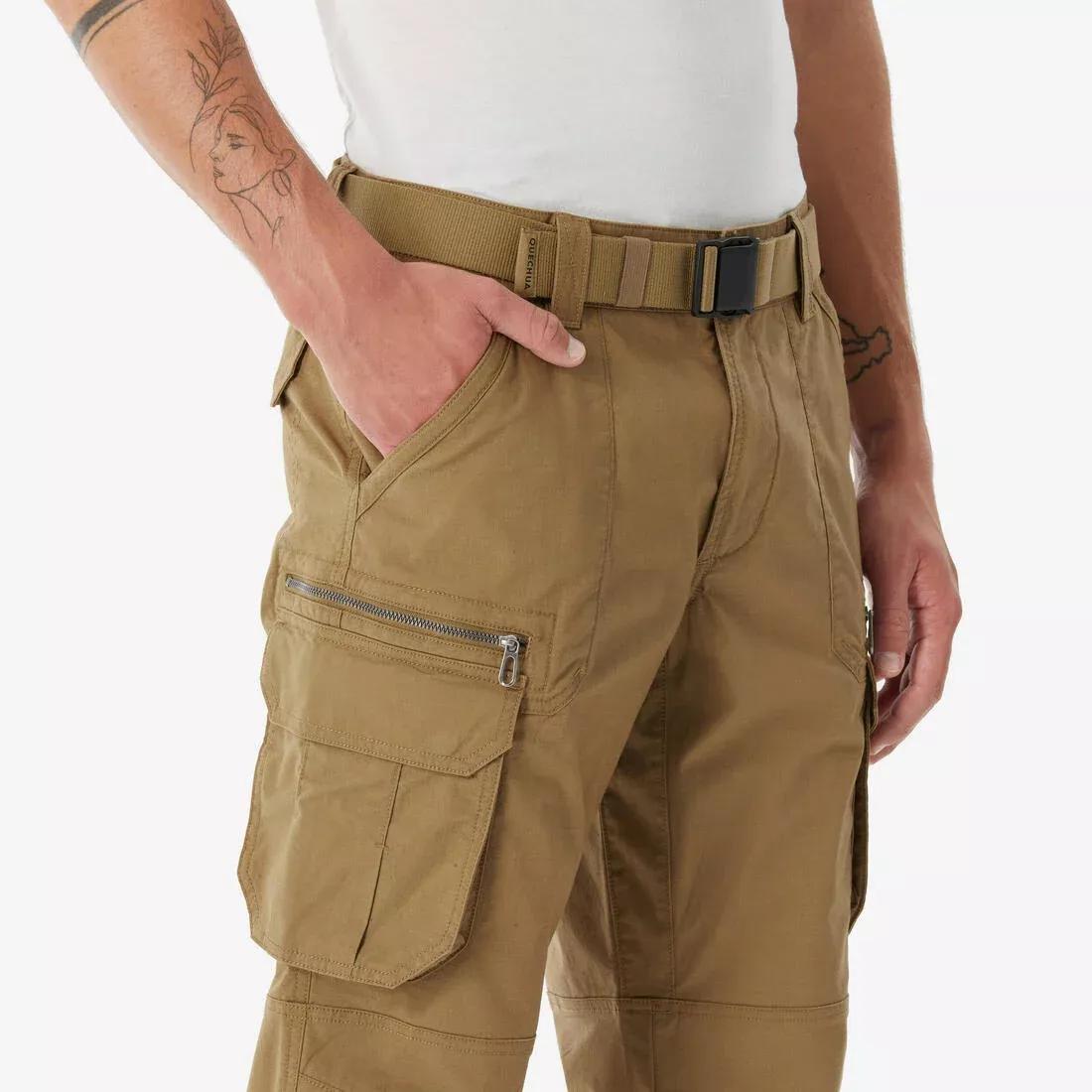 Men Hiking Pants - NH500 Cargo, Brown, No Color, large image number 7