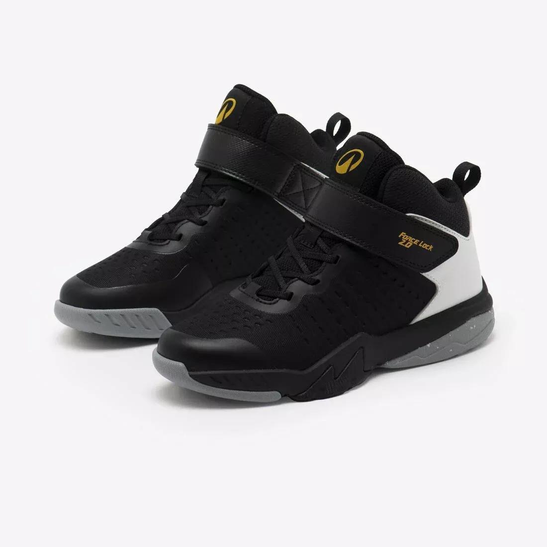 Kids Unisex Basketball Shoes - SS500 High Junior, Black, No Color, medium