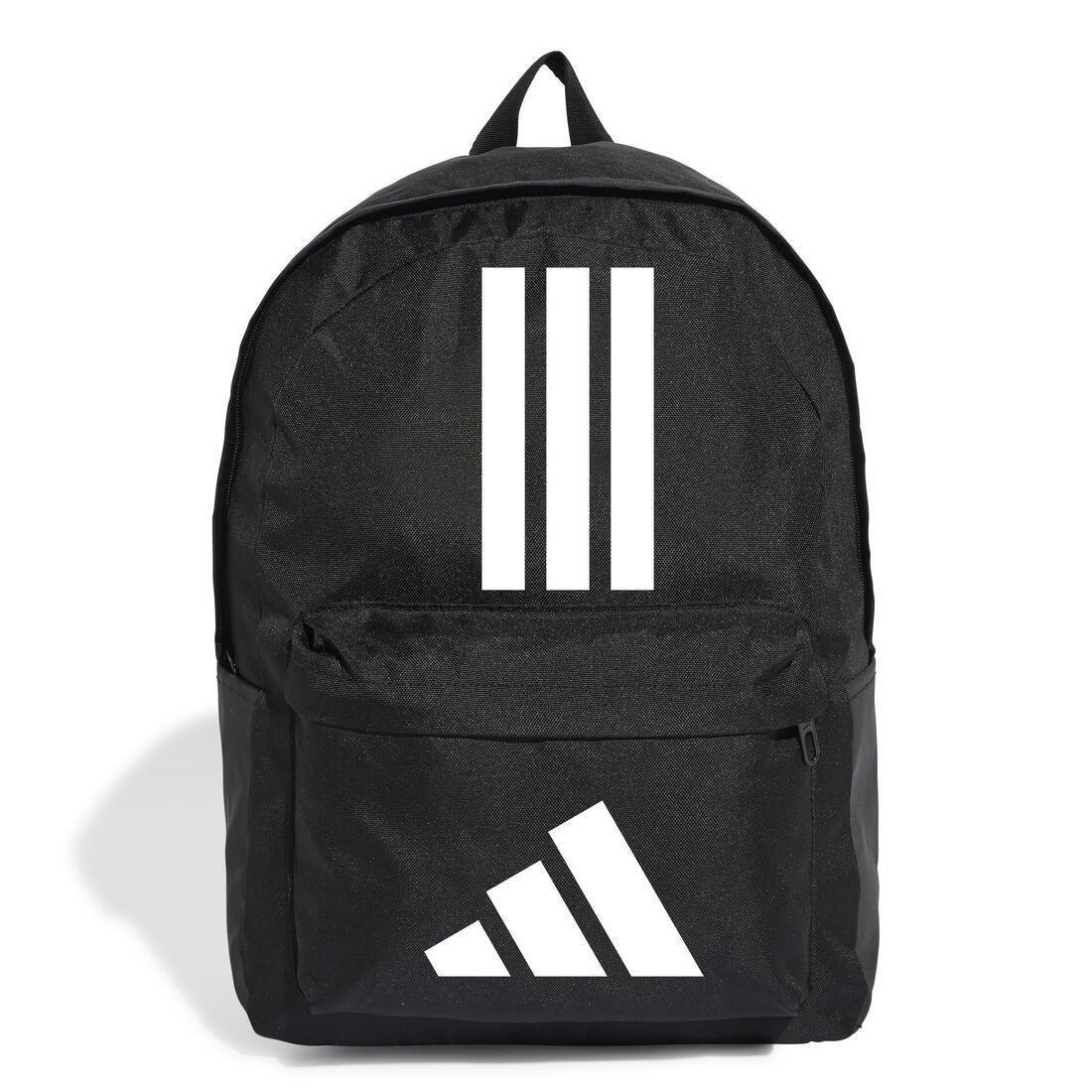 Unisex Classic Back-to-School 3-Stripes Backpack, Black, No Color, medium