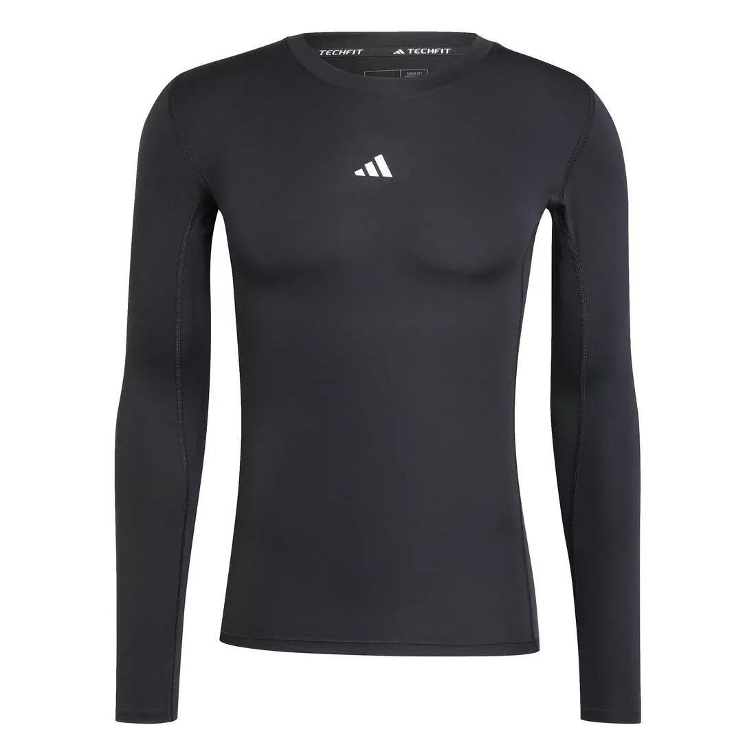 TECHFIT Compression Training Long Sleeve Long-Sleeve Top, Black, No Color, medium