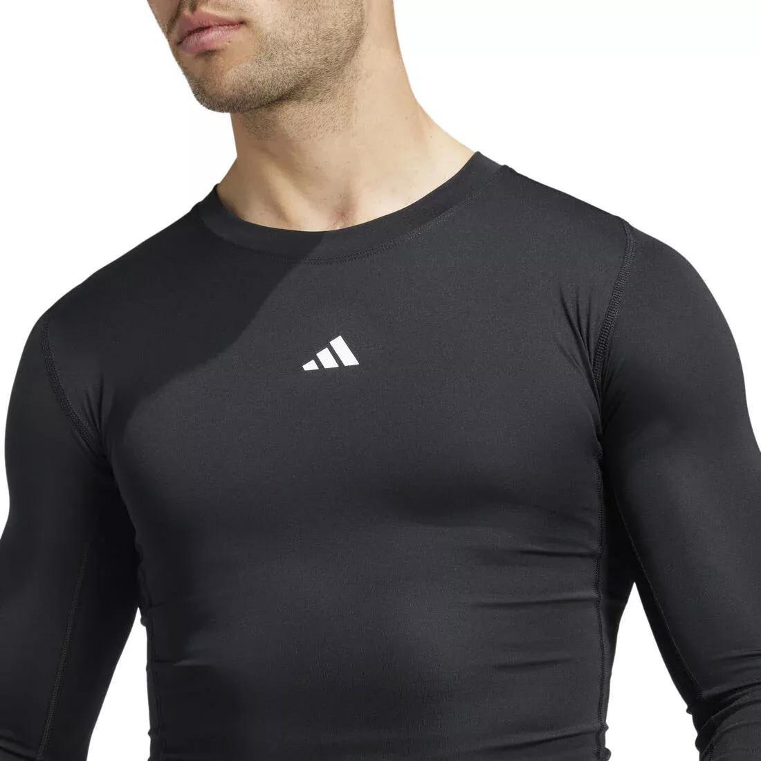 TECHFIT Compression Training Long Sleeve Long-Sleeve Top, Black, No Color, large image number 2