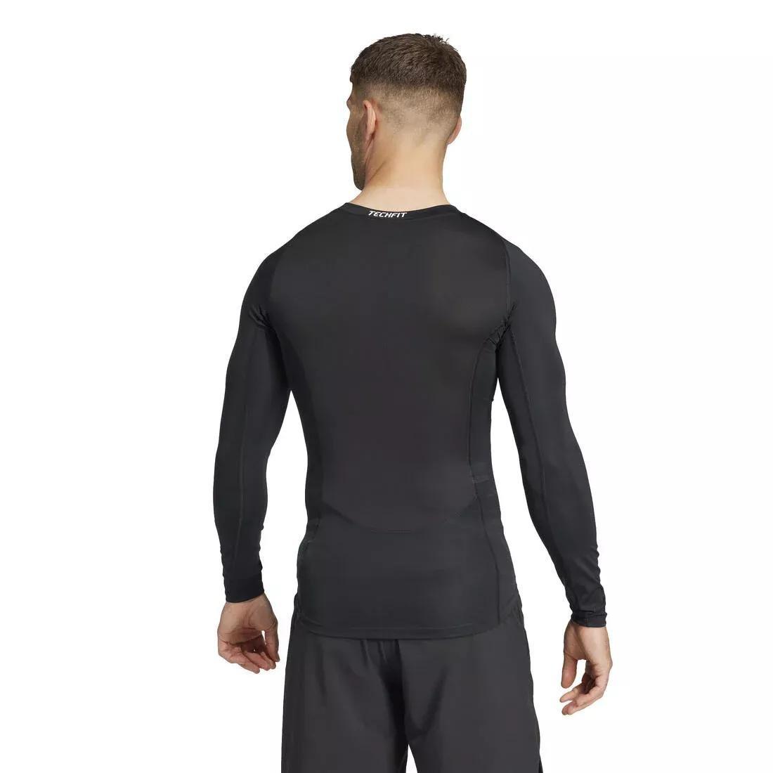 TECHFIT Compression Training Long Sleeve Long-Sleeve Top, Black, No Color, large image number 4