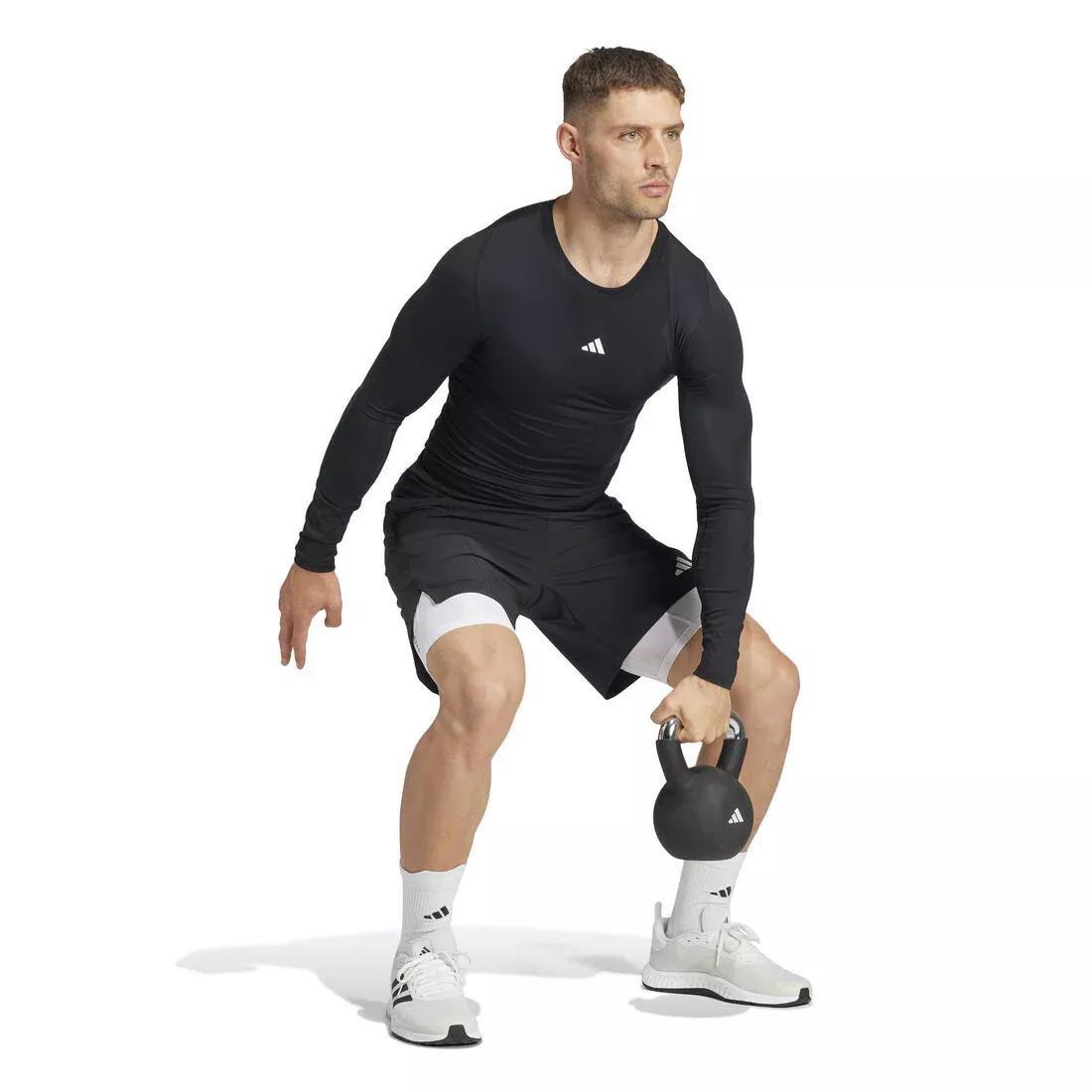 TECHFIT Compression Training Long Sleeve Long-Sleeve Top, Black, No Color, large image number 5