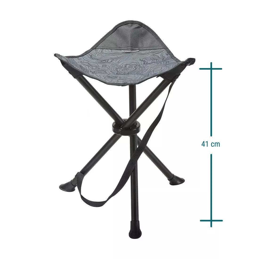 Three-Legged Camping Stool, Grey, No Color, large image number 2