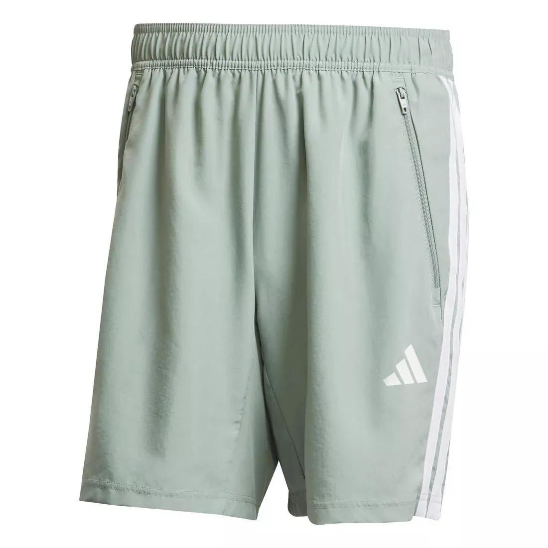 Essentials Training 3-Stripes Woven Shorts, Grey, No Color, medium