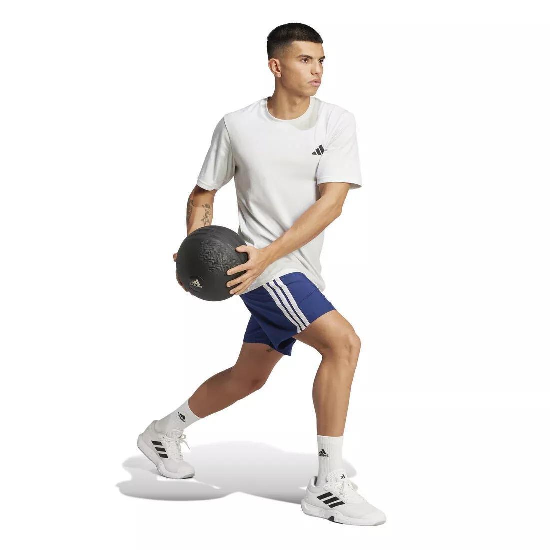 Essentials Training 3-Stripes Woven Shorts, No Color, large image number 4