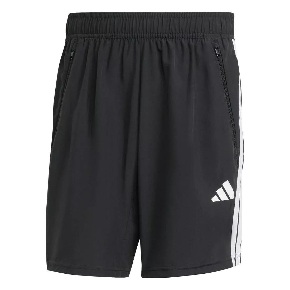 Essentials Training 3-Stripes Woven Shorts, Black, No Color, medium