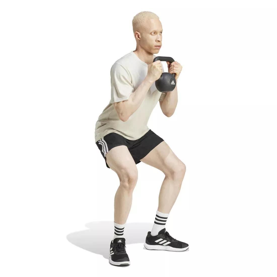 Essentials Training 3-Stripes Woven Shorts, Black, No Color, medium