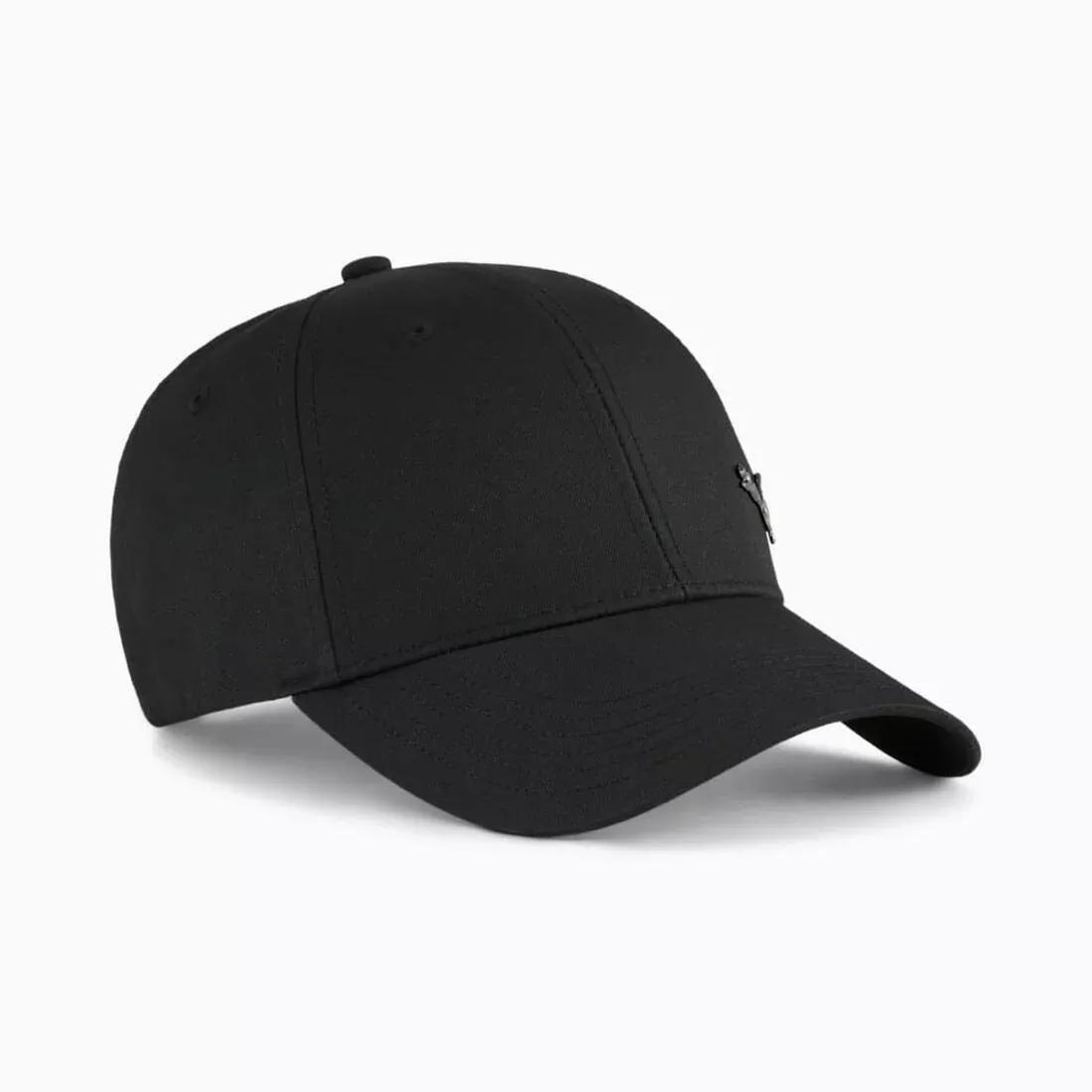 Kids Unisex ESS Metal PUMA Cat Baseball Cap, Black, No Color, large image number 0