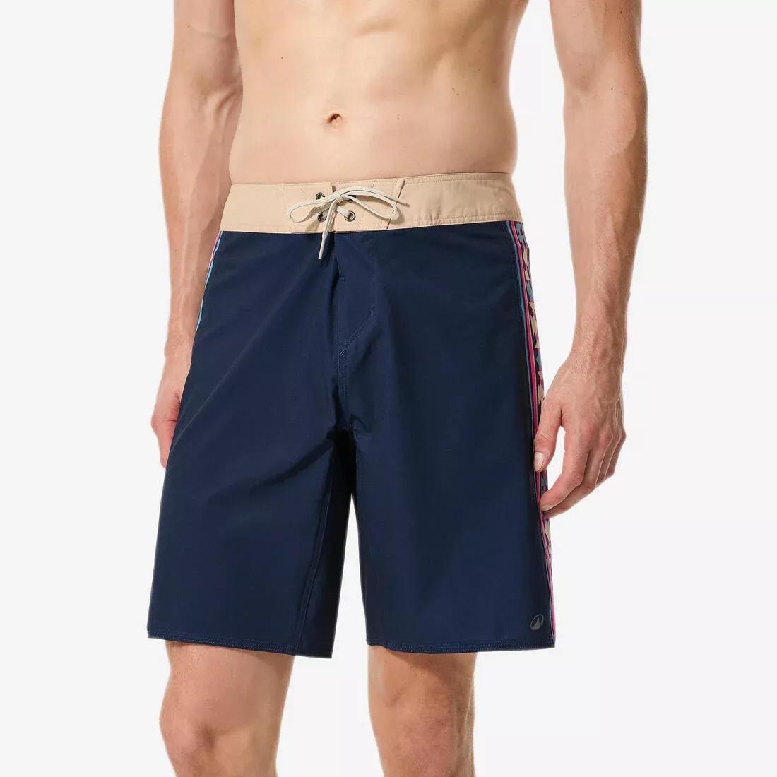 Men Surfing Boardshorts Long Swim Shorts 19&rdquo; - 500 Arch Alex, Black, No Color, medium