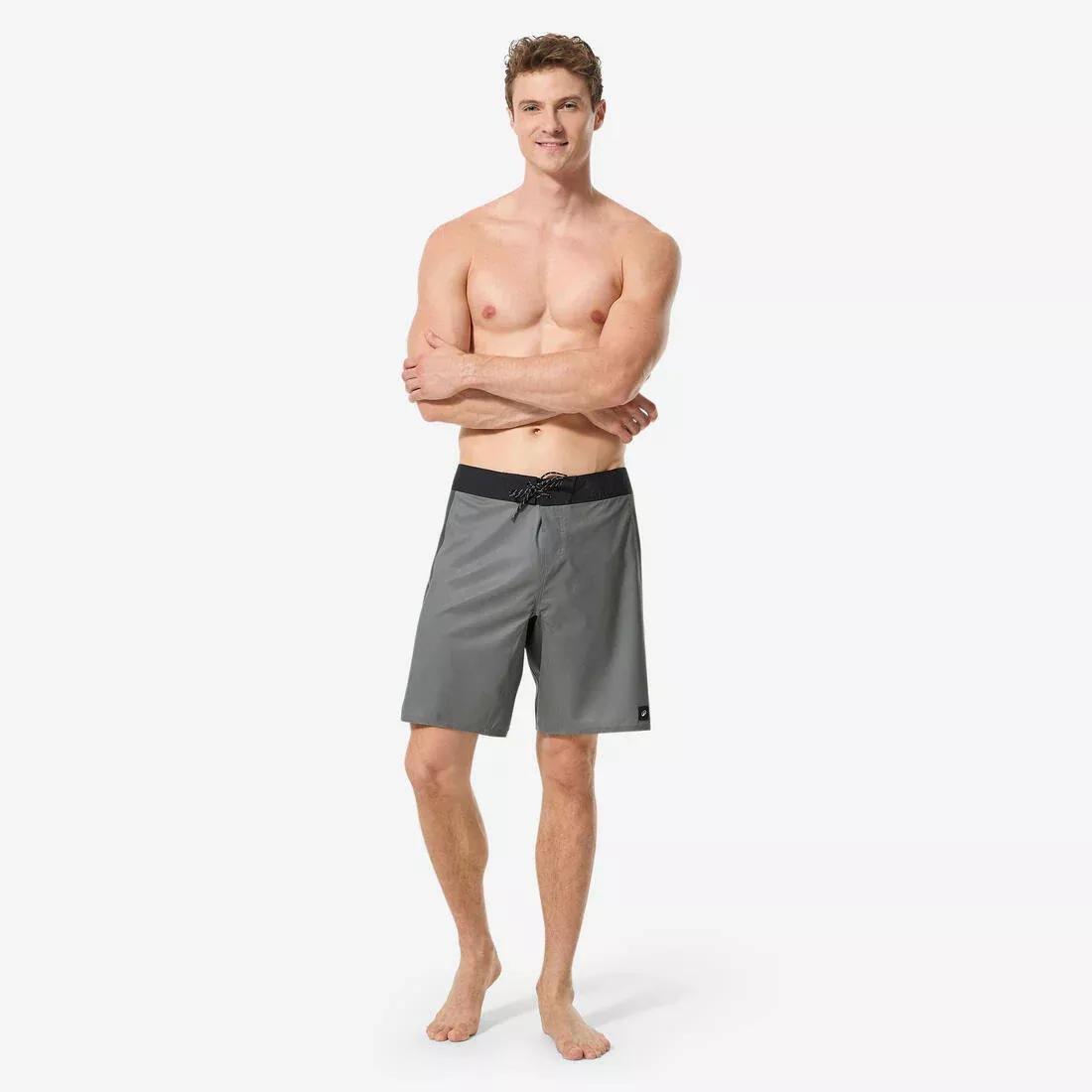 Men Surfing Boardshorts Long Swim Shorts 19&rdquo; - 500 Arch Alex, Black, No Color, large image number 7
